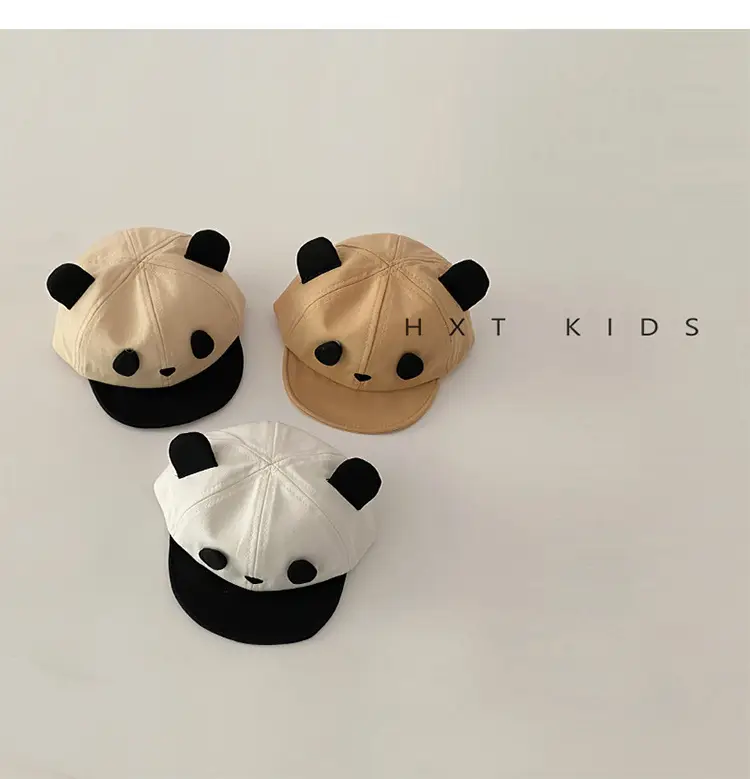 Baby Panda Hat Spring Autumn Soft Brim Beaded 6M — feature 4