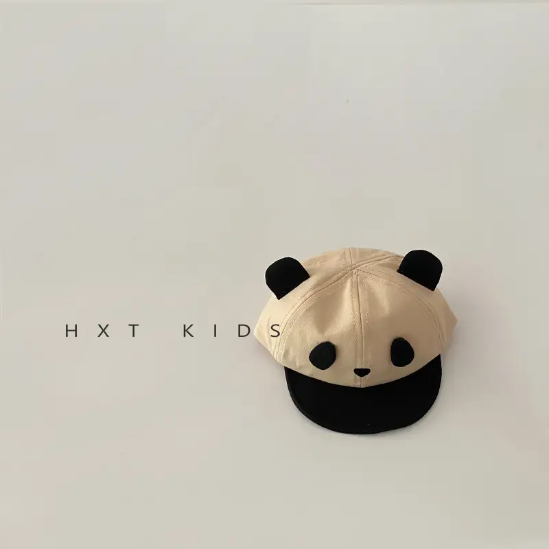 Baby Panda Hat Spring Autumn Soft Brim Beaded 6M - Image 2