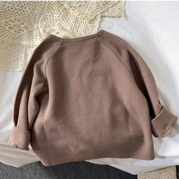 Sandy Toes Long Sleeve T-Shirt Kids Brown Cream - Image 6