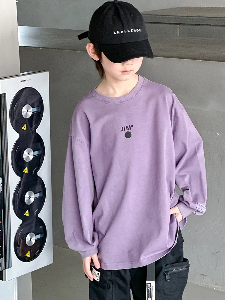 Boys Purple Finger Print T-Shirt 2026 - Image 2