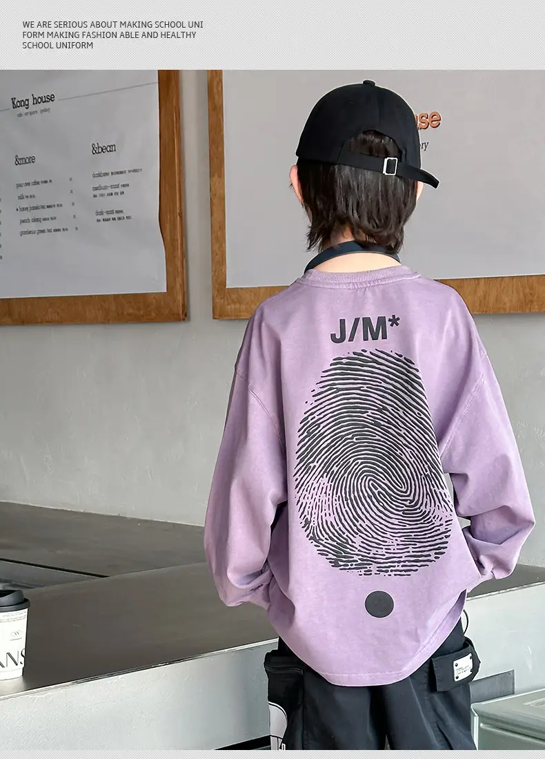 Boys Purple Finger Print T-Shirt 2026 — feature 9