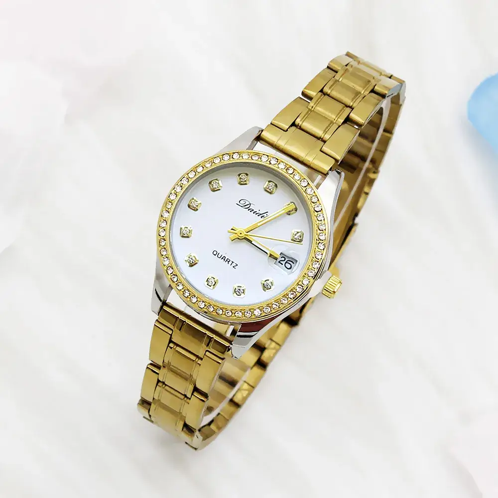 12-Piece Luxury Watch Set for Women Gold Plated Diamond Bracelets - Image 16