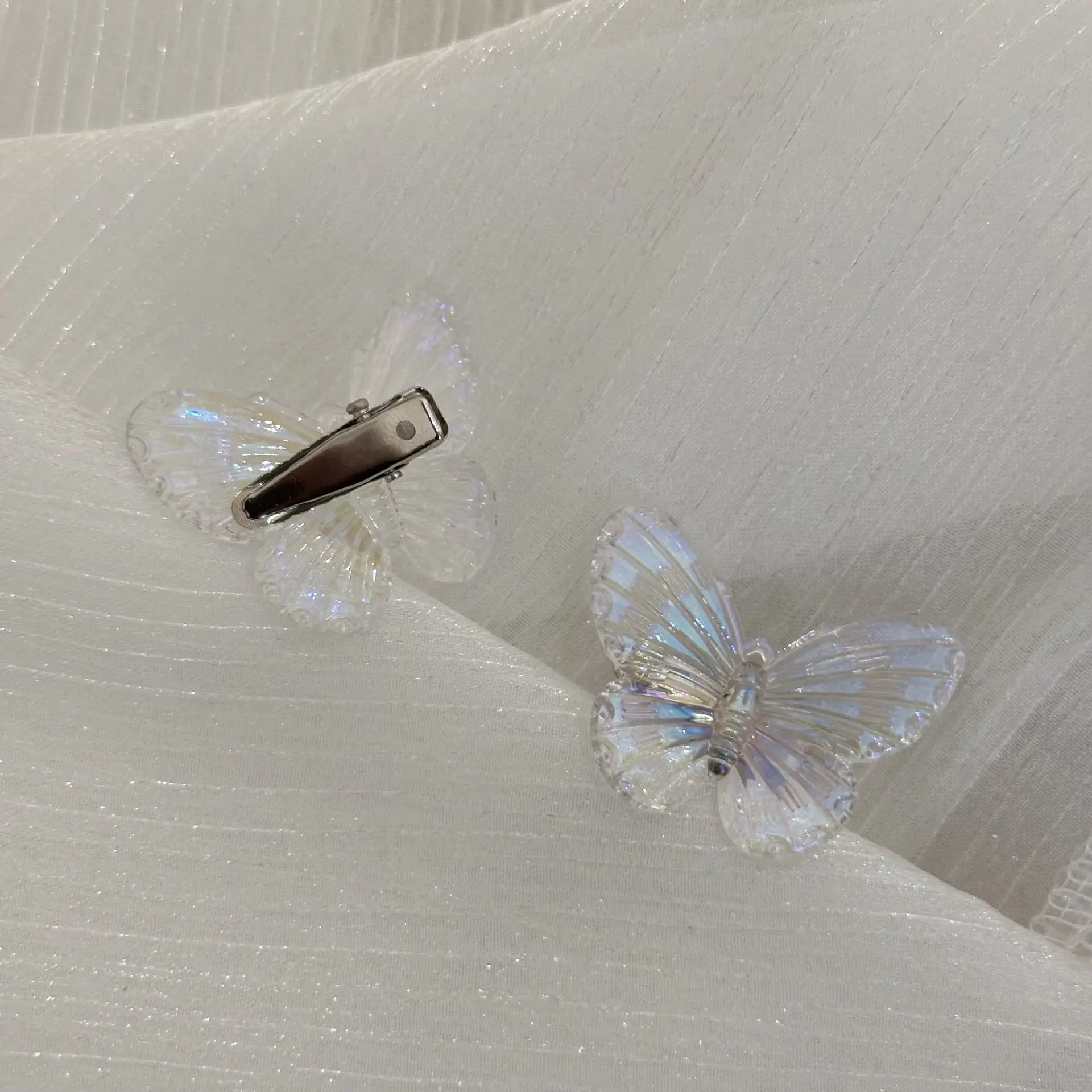 Gradient Mermaid Butterfly Hairpin Ice Pink Sweet Size - Image 4