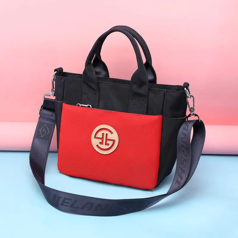 Women's Red Black Contrast Shoulder Bag 2020 - Image 6