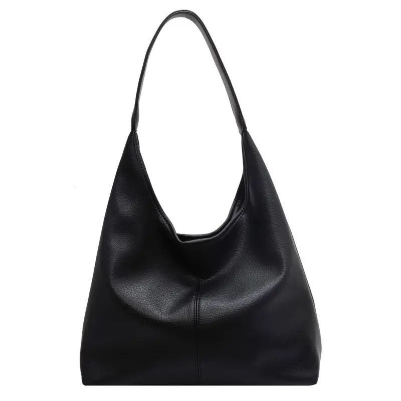 Women's Large Capacity Tan Leather Shoulder Bag - Image 7