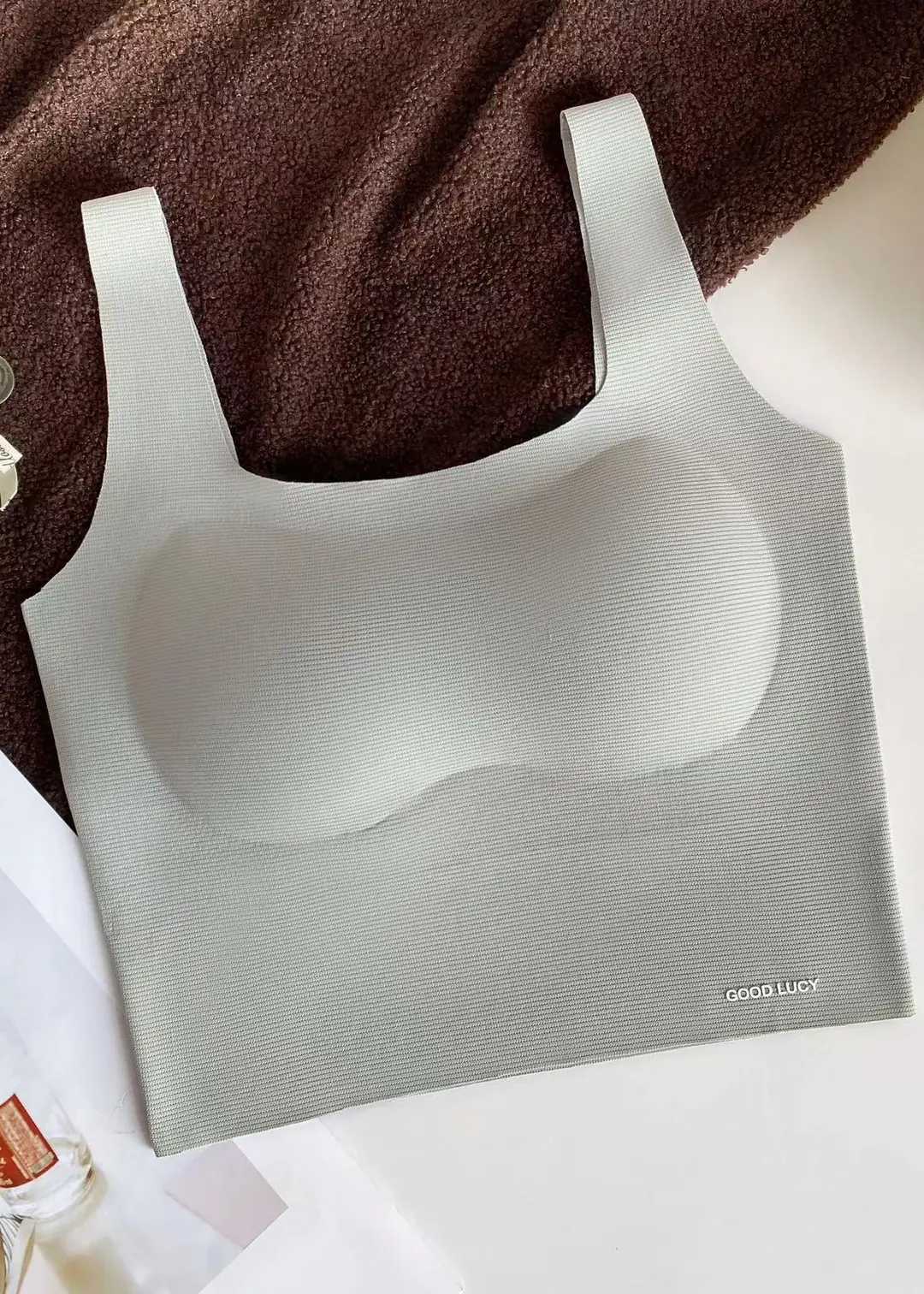 80893D three-dimensional seamless beauty back vest underwear women's lightweight comfortable wireless fixed Cup slim inner bra — feature 21
