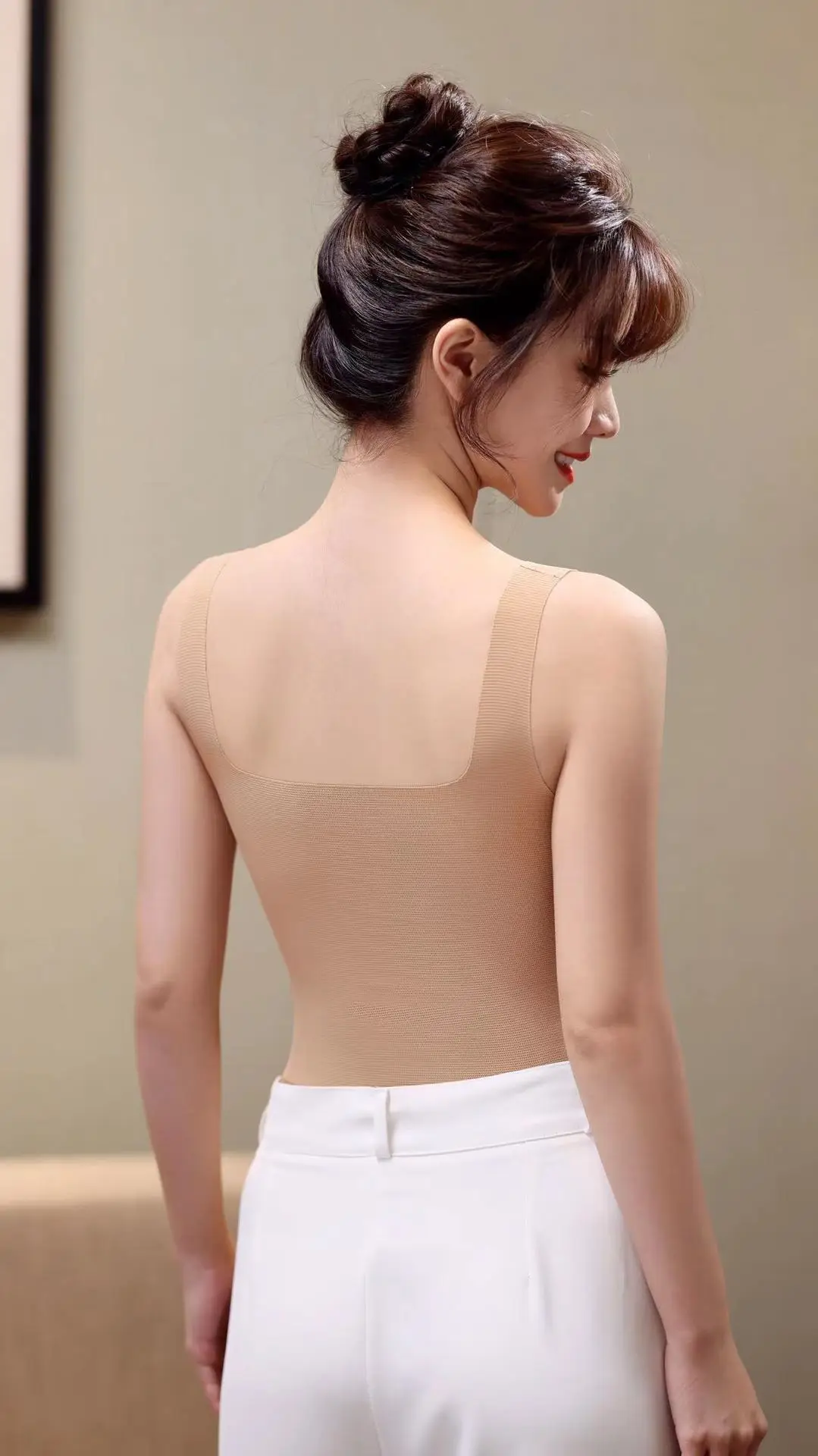 80893D three-dimensional seamless beauty back vest underwear women's lightweight comfortable wireless fixed Cup slim inner bra — feature 25