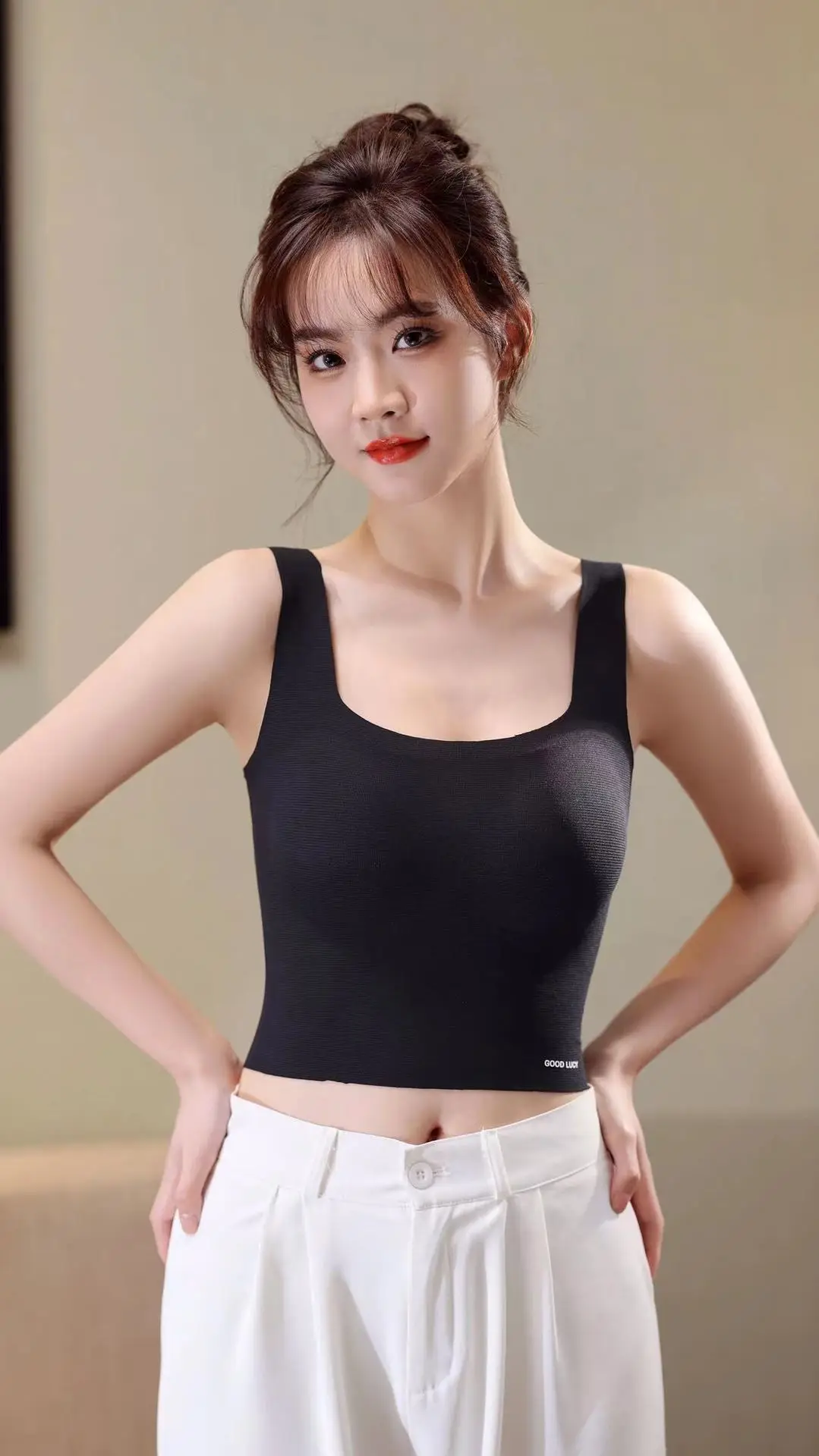 80893D three-dimensional seamless beauty back vest underwear women's lightweight comfortable wireless fixed Cup slim inner bra — feature 26