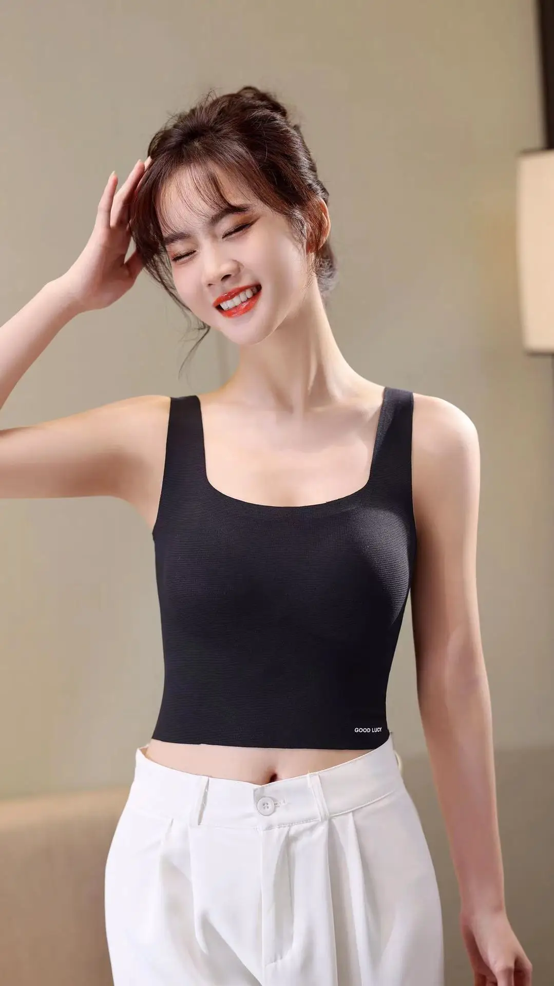 80893D three-dimensional seamless beauty back vest underwear women's lightweight comfortable wireless fixed Cup slim inner bra — feature 27