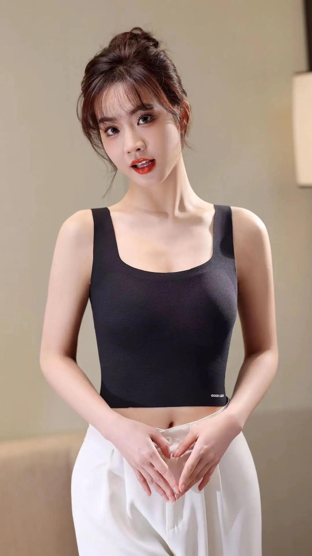 80893D three-dimensional seamless beauty back vest underwear women's lightweight comfortable wireless fixed Cup slim inner bra — feature 28