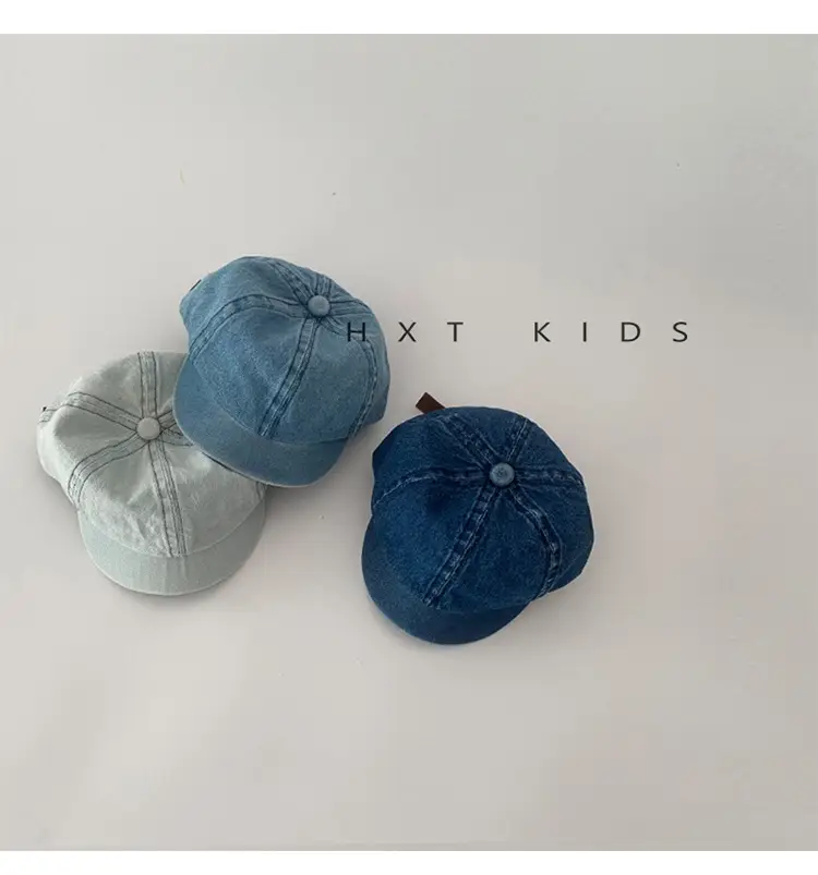 Baby Denim Peaked Cap Spring Western Style — feature 3