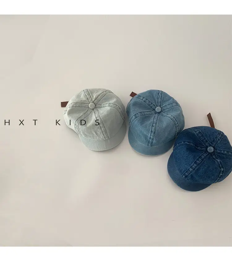 Baby Denim Peaked Cap Spring Western Style — feature 4