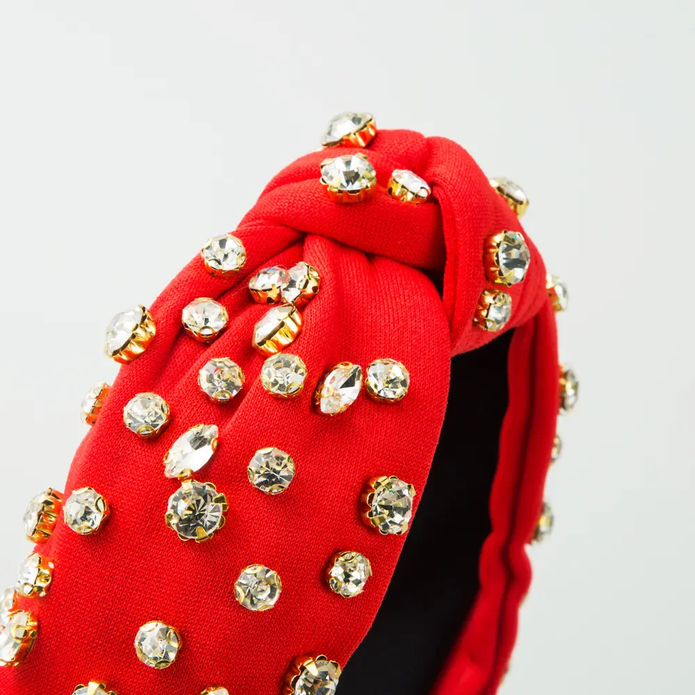 Orange Knotted Diamond Headband for Women - Image 14