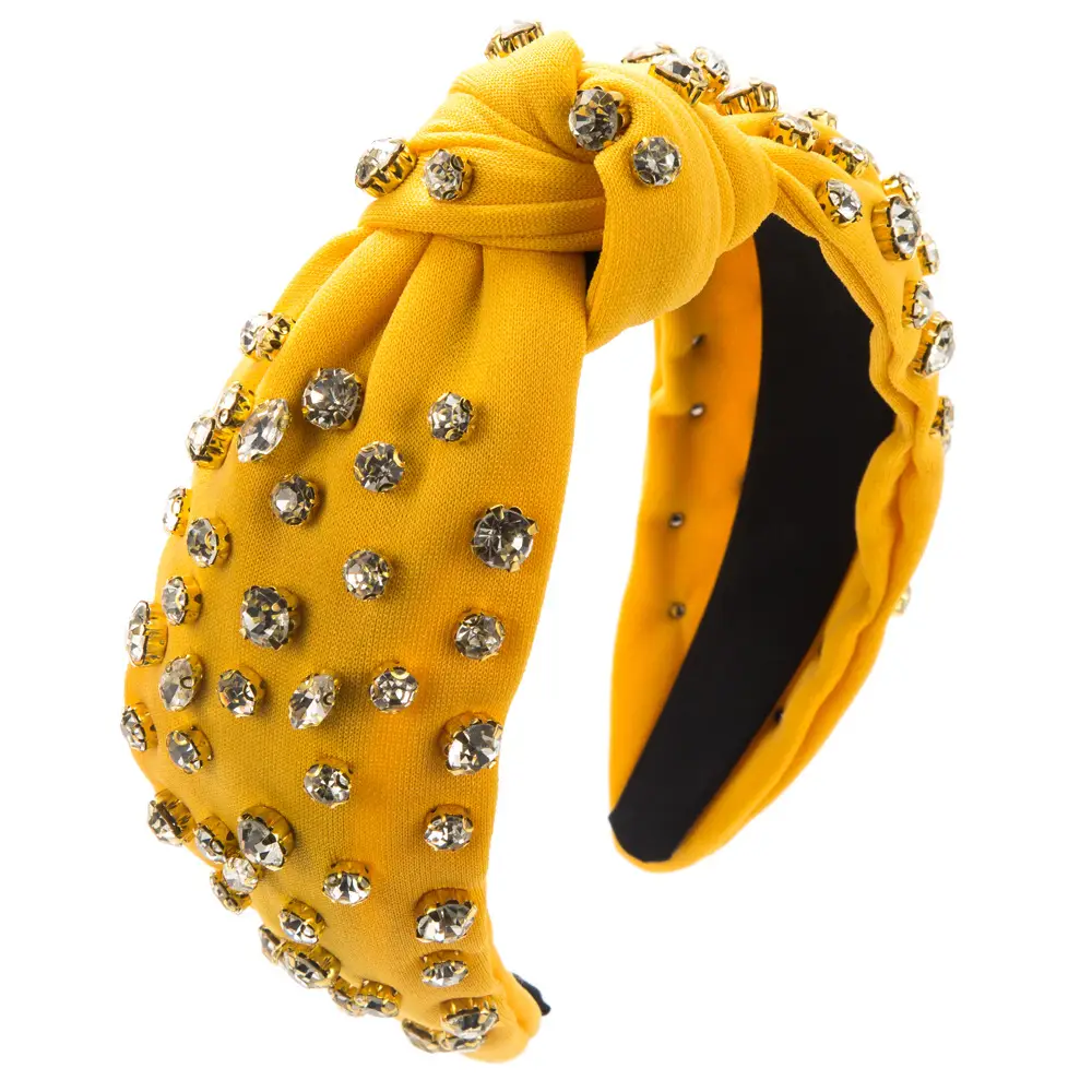Orange Knotted Diamond Headband for Women - Image 4