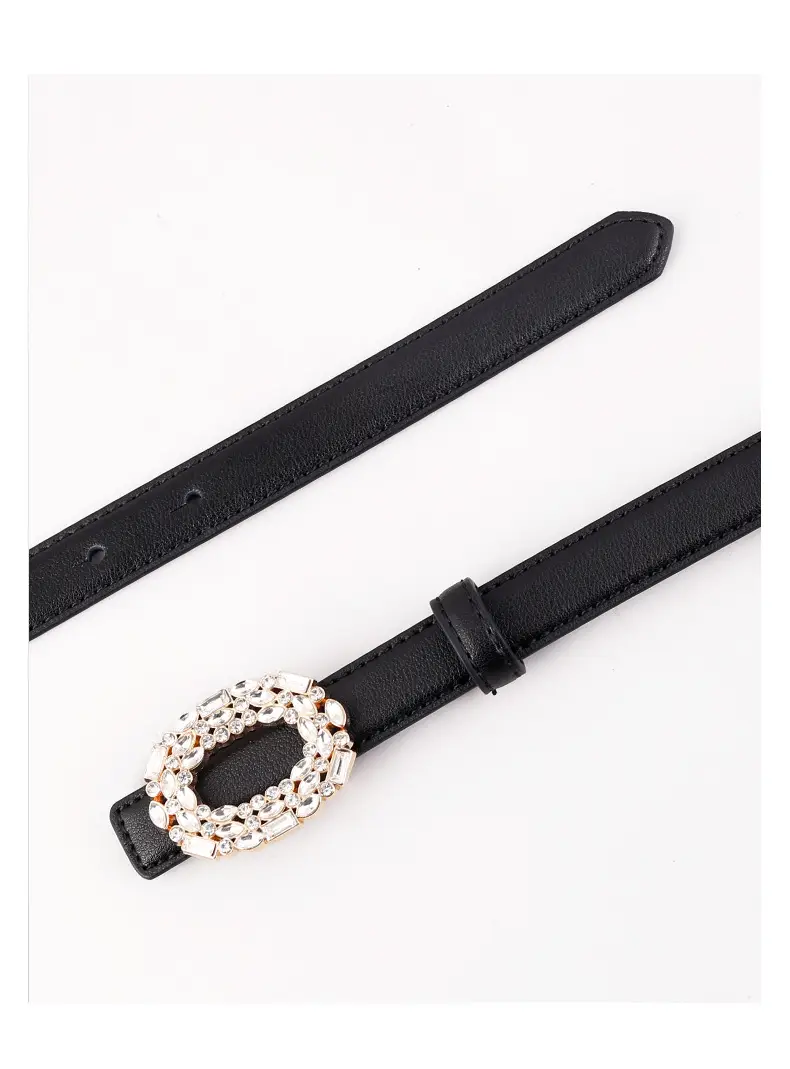 Women Brown Rhinestone Buckle Belt 2025 — feature 31