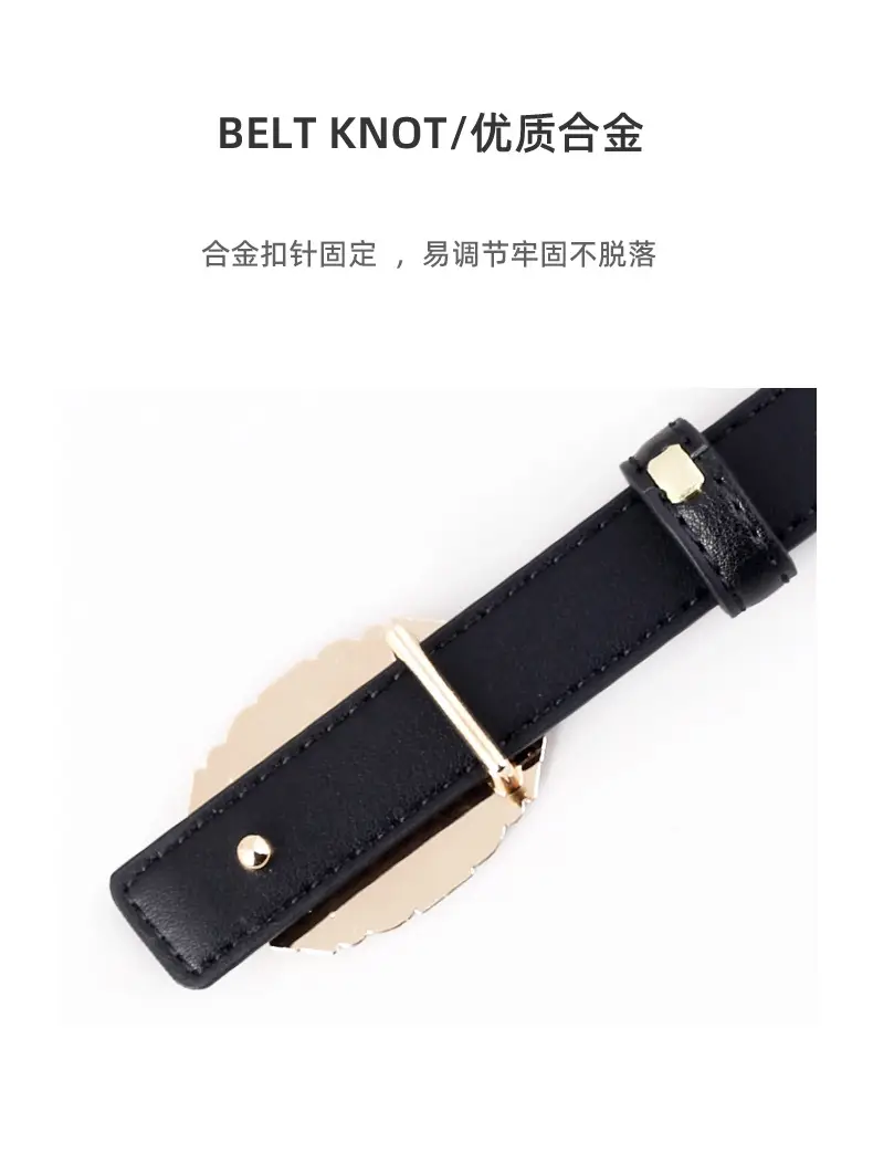 Women Brown Rhinestone Buckle Belt 2025 — feature 34