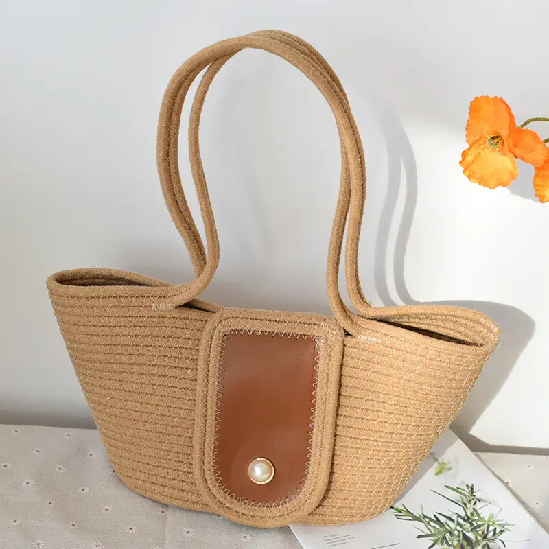 Women's Straw Shoulder Bag 25x25x40cm - Image 4
