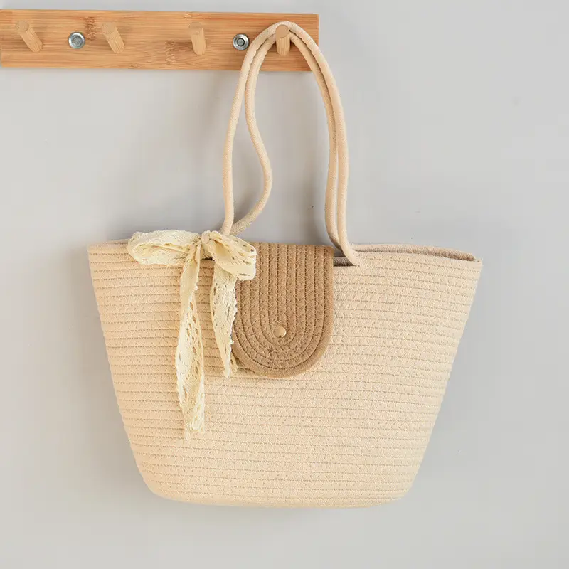 Women's Straw Shoulder Bag 25x25x40cm - Image 5