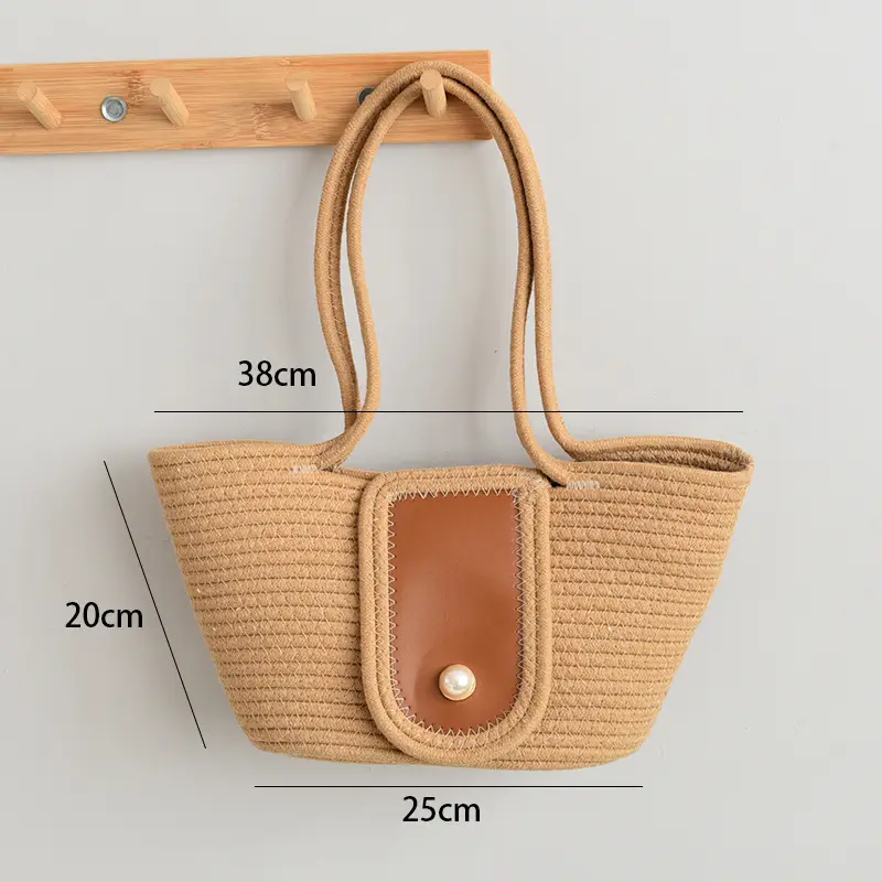 Women's Straw Shoulder Bag 25x25x40cm - Image 2