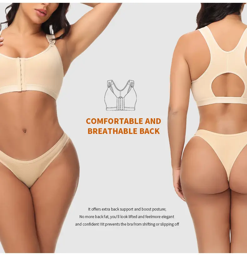 Cross-border Plus Size Adjustable Sports Bra — feature 7
