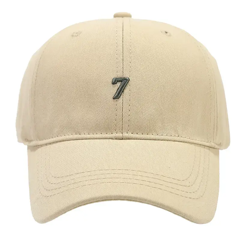 3D Beige Baseball Cap with 7 Embroidered Designs - Image 12