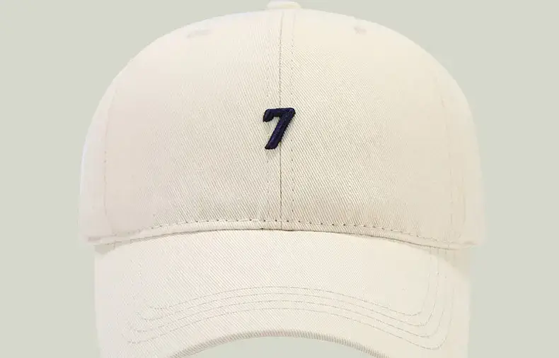 3D Beige Baseball Cap with 7 Embroidered Designs — feature 8
