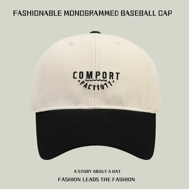 Men's Comfort Factor Peaked Cap Black White