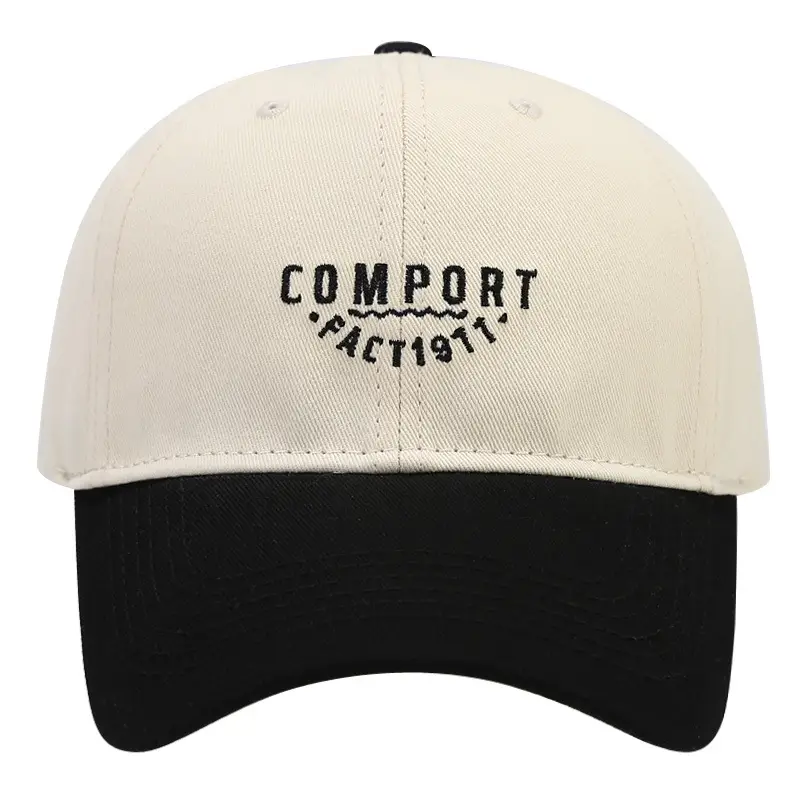 Men's Comfort Factor Peaked Cap Black White