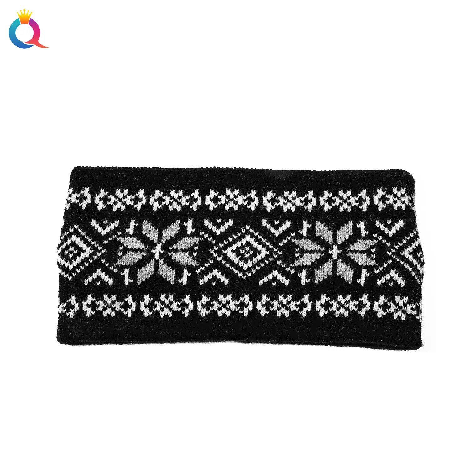 Black Knitted Wool Hair Band for Women - Image 11