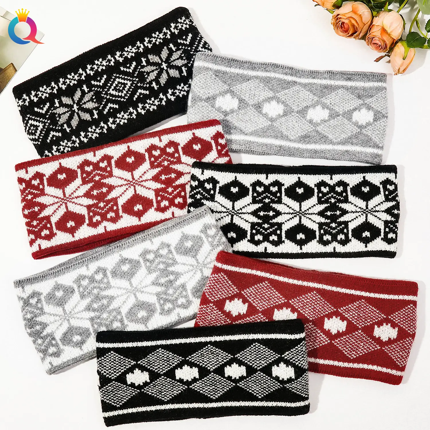 Black Knitted Wool Hair Band for Women — feature 18