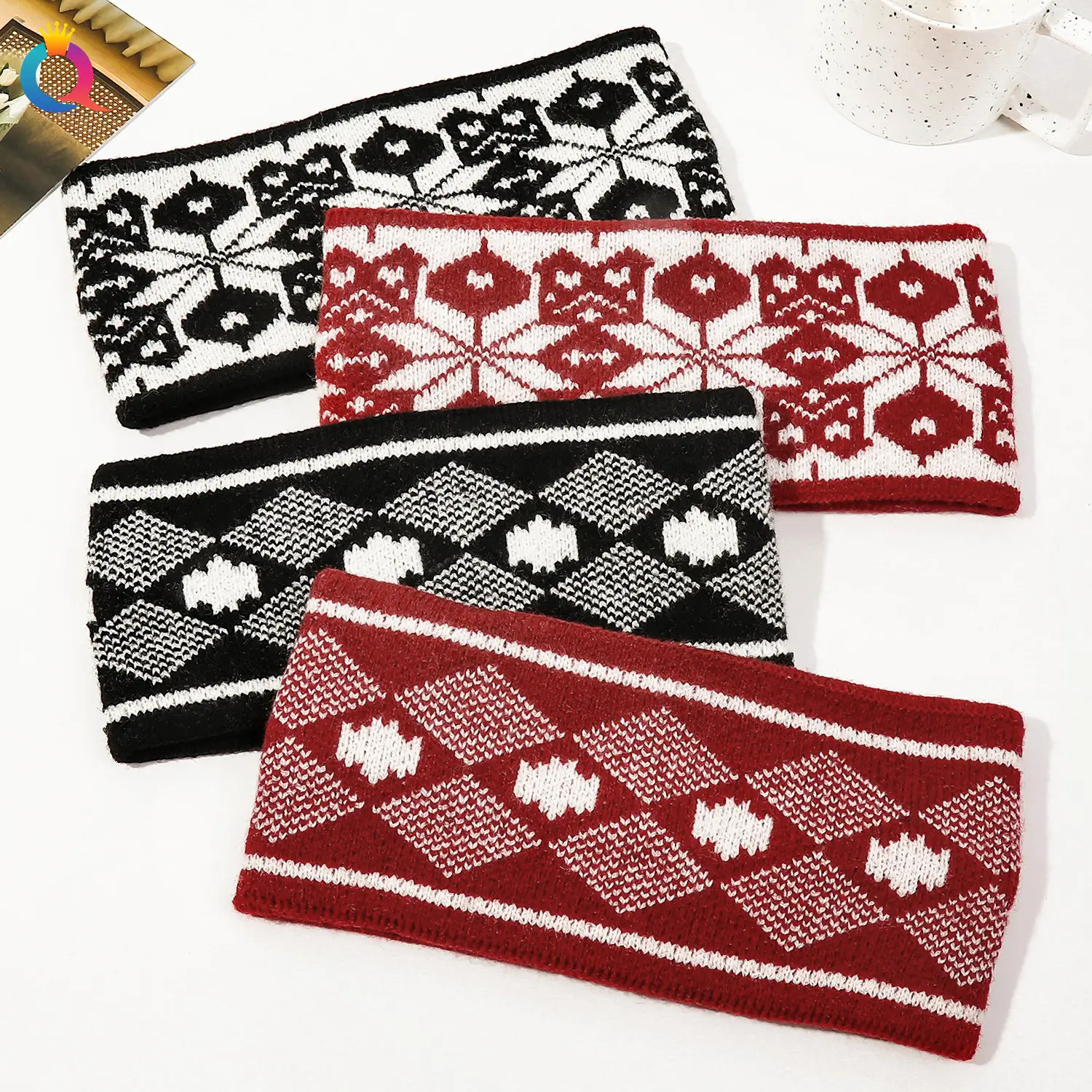 Black Knitted Wool Hair Band for Women — feature 19