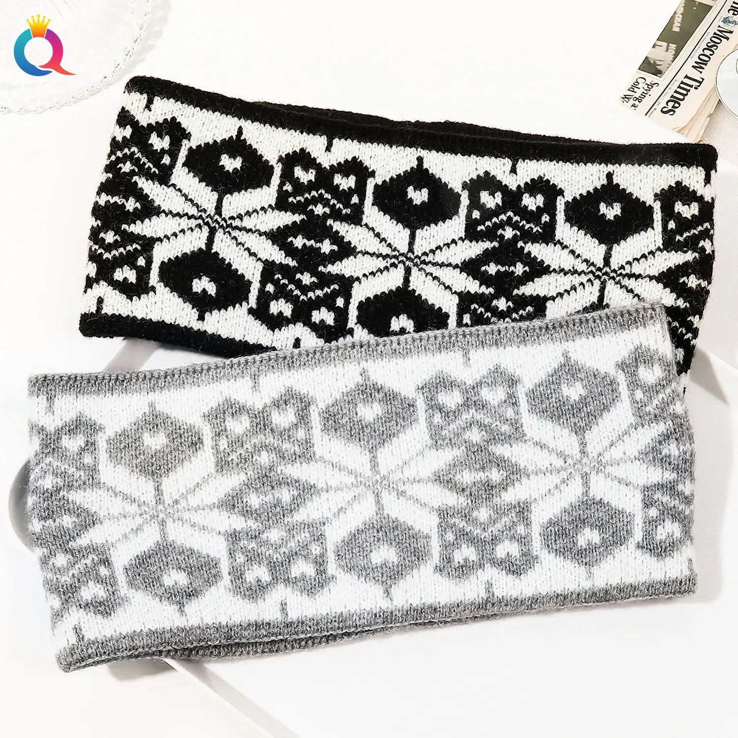 Black Knitted Wool Hair Band for Women — feature 21