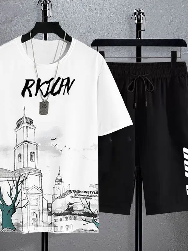 Men's Black Graphic T-Shirt with Mosque Design - Image 17