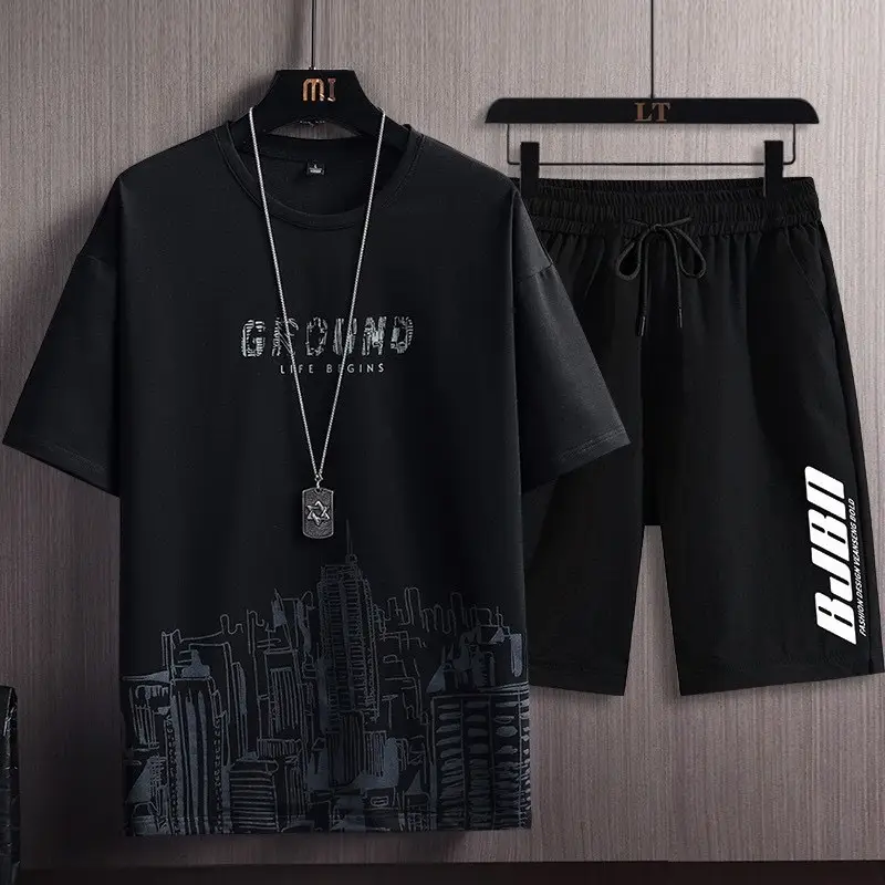 Men's Black Graphic T-Shirt with Mosque Design — feature 13