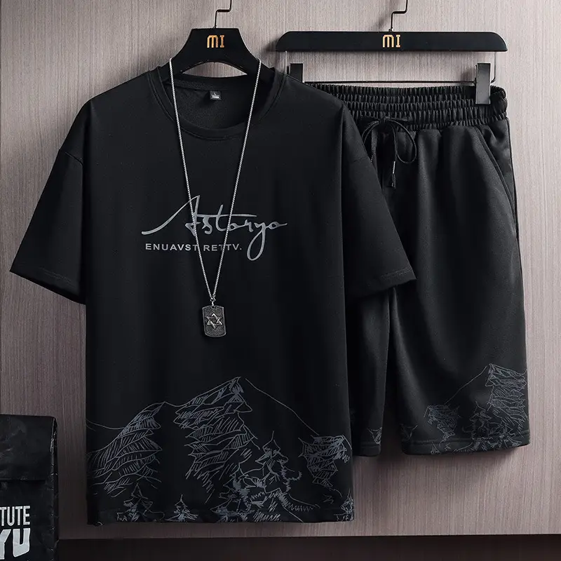 Men's Black Graphic T-Shirt with Mosque Design — feature 16