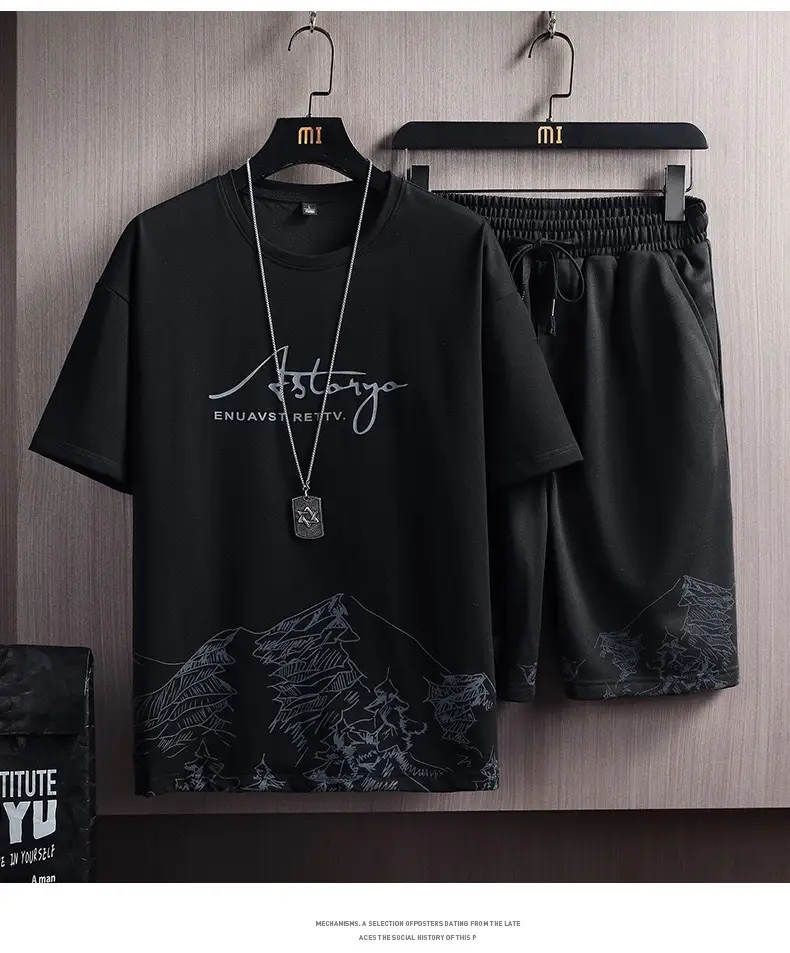 Men's Black Graphic T-Shirt with Mosque Design — feature 5