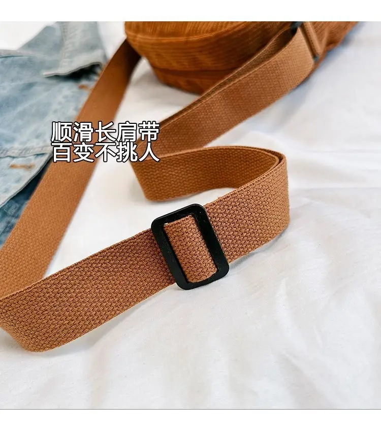 Green Corduroy Crossbody Bag for Girls Campus Style — feature 5