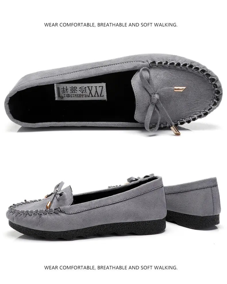 Old Beijing cloth shoes women's shoes flat single-layer shoes women's casual work shoes black bow mom shoes soft bottom peas shoes women — feature 20
