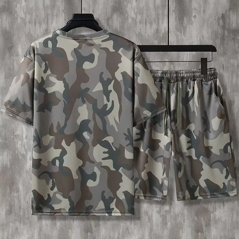 Men Camo Camo Shorts T-Shirt Set Summer — feature 7