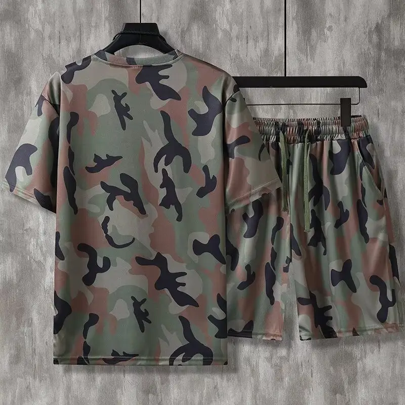 Men Camo Camo Shorts T-Shirt Set Summer — feature 9