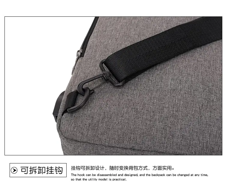 Men's USB Charging Crossbody Backpack Black Waterproof — feature 23