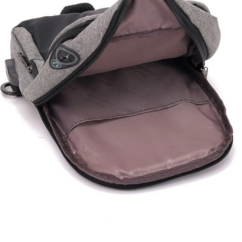 Men's USB Charging Crossbody Backpack Black Waterproof — feature 25