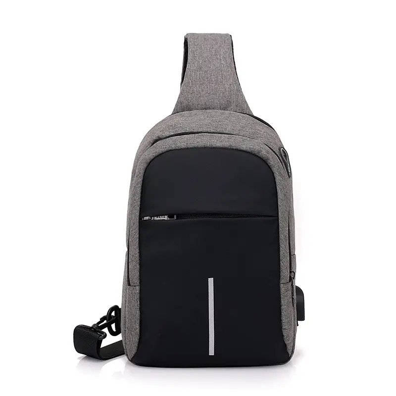 Men's USB Charging Crossbody Backpack Black Waterproof — feature 30