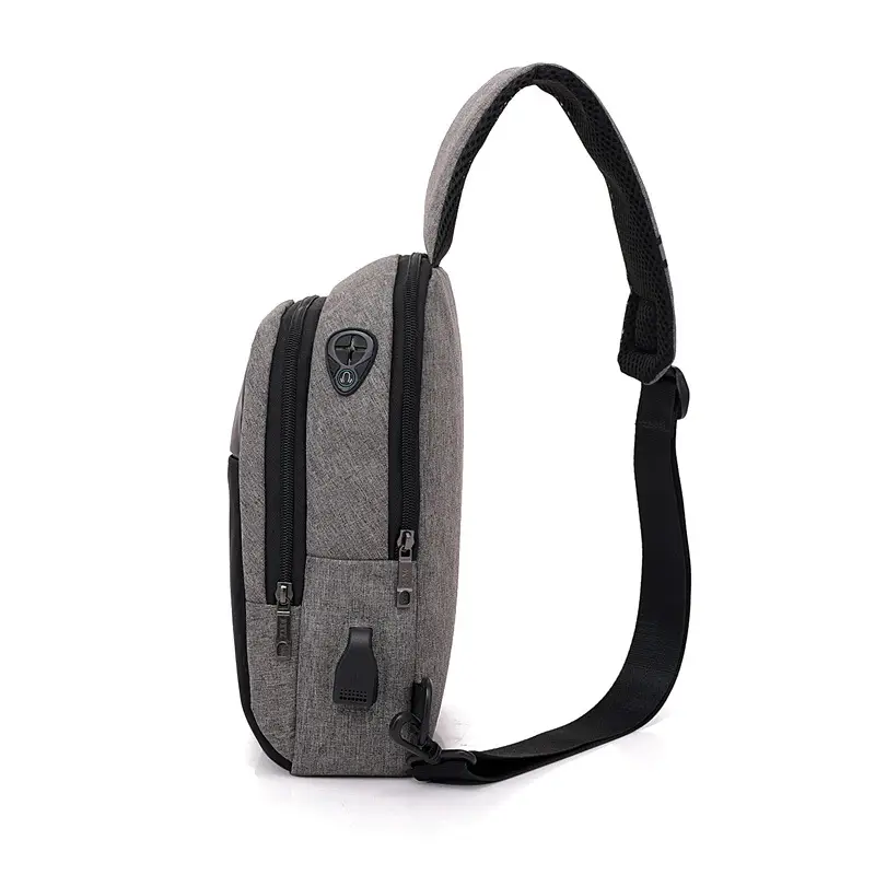 Men's USB Charging Crossbody Backpack Black Waterproof — feature 34