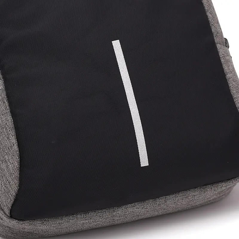 Men's USB Charging Crossbody Backpack Black Waterproof — feature 35