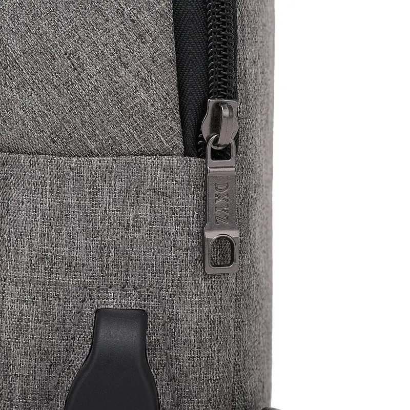 Men's USB Charging Crossbody Backpack Black Waterproof — feature 36