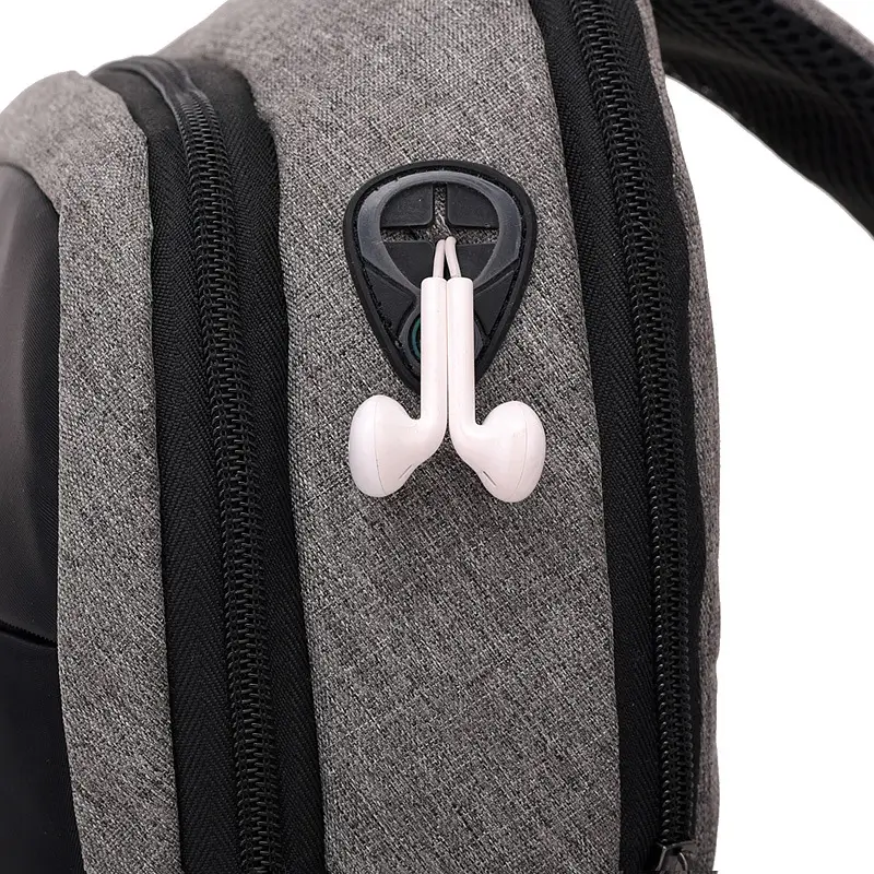 Men's USB Charging Crossbody Backpack Black Waterproof — feature 42