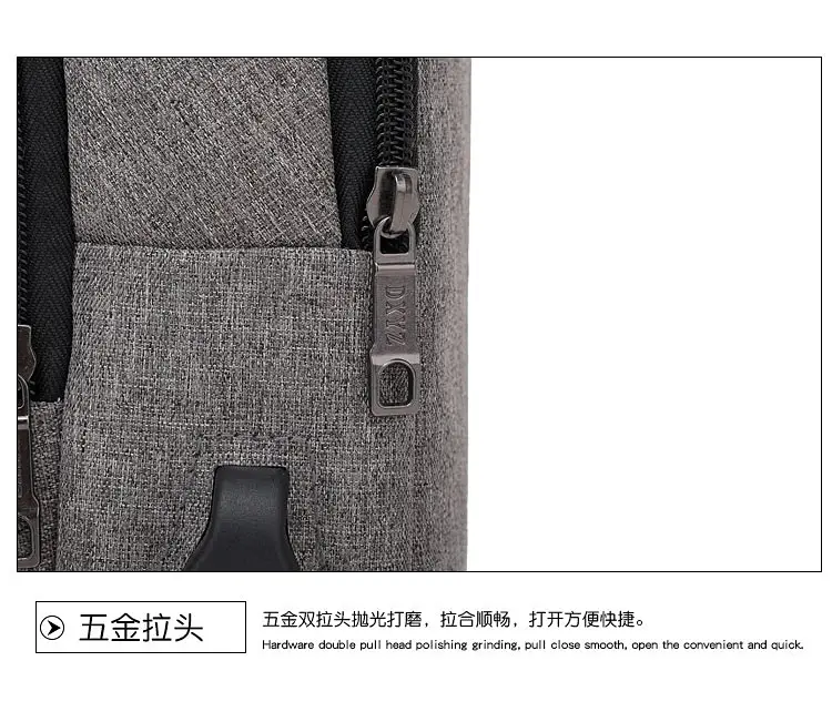 Men's USB Charging Crossbody Backpack Black Waterproof — feature 63