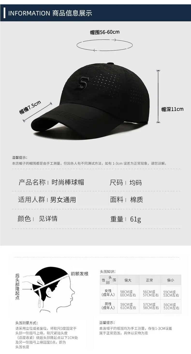 Men's White Perforated Baseball Cap with Logo — feature 6