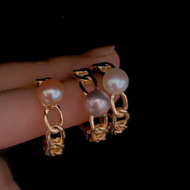 Adjustable Gold Pearl Ring for Women - Image 3